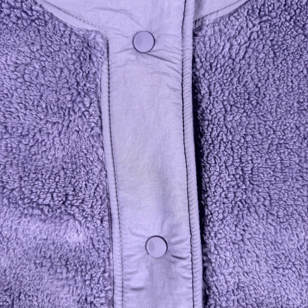 Free People Movement Scout It Out Fleece Sherpa Vest Purple Womens Large - Picture 2 of 9